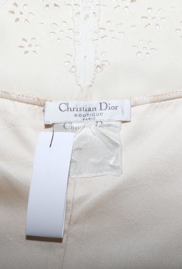 Dior Broderie Anglaise Silk Dress, 1990s - 5