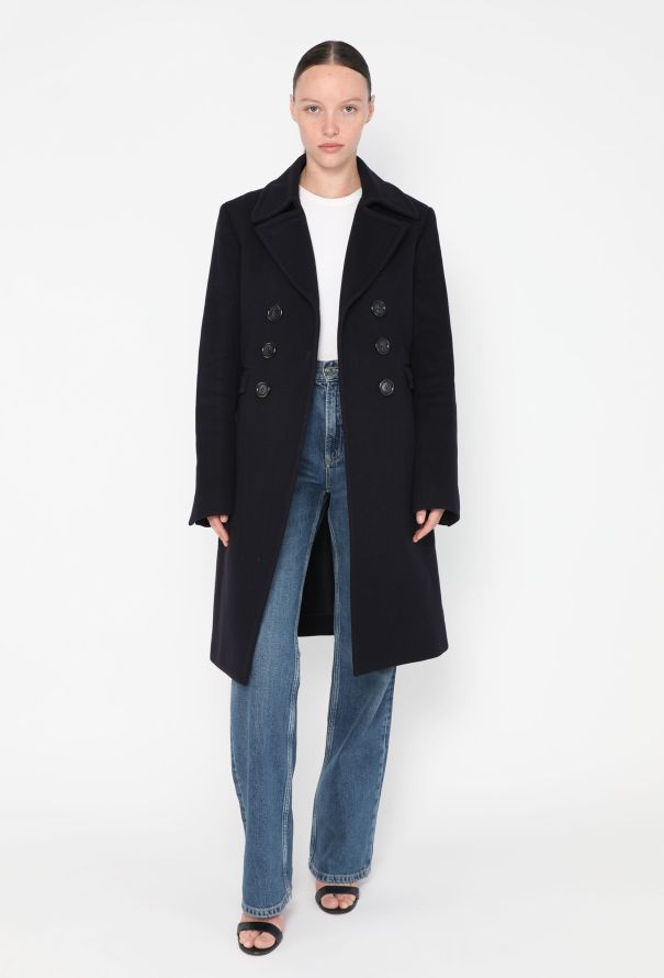 Céline Marine Cashmere Coat - 1