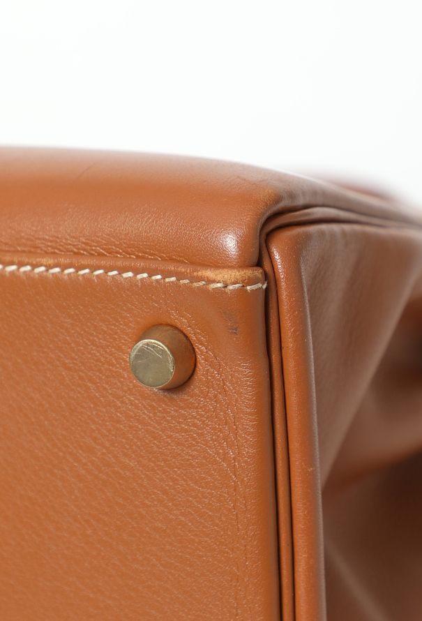 Hermès Rare Vintage Gold Chamonix Kelly Retourné 32 - 13