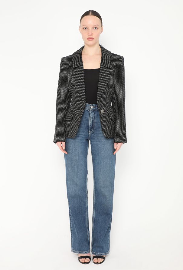 Saint Laurent F/W 1992 Pinstripe Blazer - 3 Saint Laurent F/W 1992 Pinstripe Blazer - 3