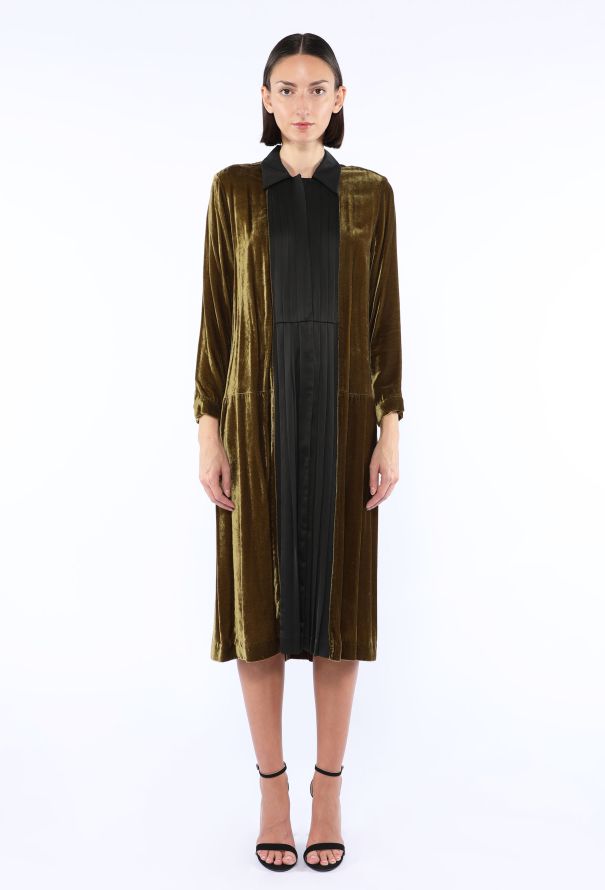 Dries Van Noten Velvet Pleated Dress, 2020 - 1