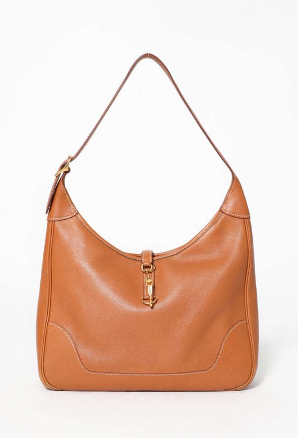 Hermès '90s Gold Calfskin Trim 31 - 1