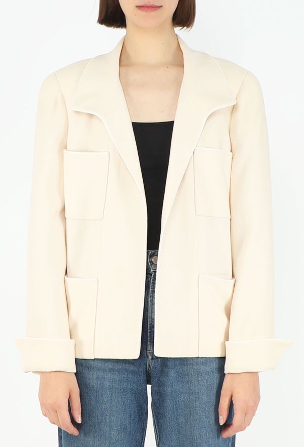 Chanel 1996 Bouclé Silk Trim Jacket - 4