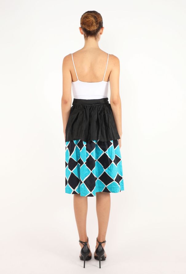 Saint Laurent Harlequin Cotton Skirt, Spring 1983 - 5