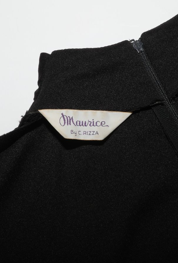 '70s Ostrich Feather Trim Gown - 5