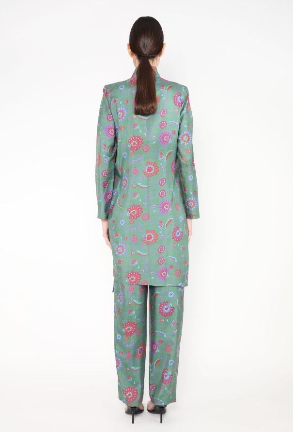 Saint Laurent F/W 1996 Silk Tunic Ensemble - 6 Saint Laurent F/W 1996 Silk Tunic Ensemble - 6