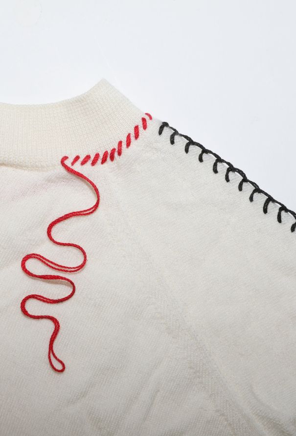 Céline Contrast Stitch Triomphe Pullover - 6