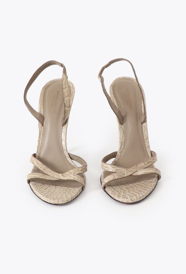 Bottega Veneta Embossed Crocodile Sandals - 3
