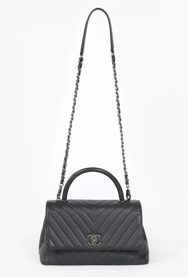 Chanel Coco Chevron Top Handle Bag - 2