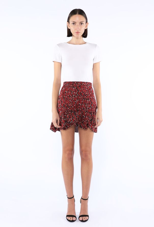 Saint Laurent Printed Ruffle Skirt, 2025 - 2