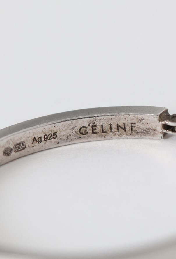 Céline Sterling Silver Hoop Earrings - 3