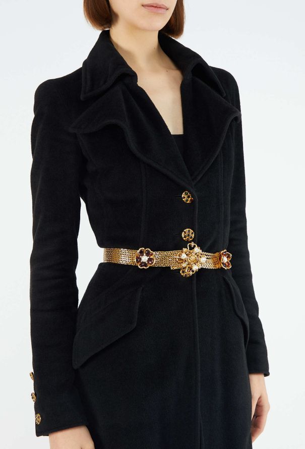 Chanel COLLECTOR S/S 1996 Gripoix Camélia Chainlink Belt - 7