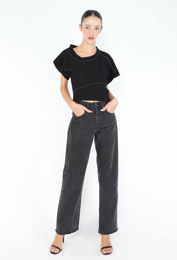 Balenciaga 2003 Asymmetrical Knit Cubist Top - 5