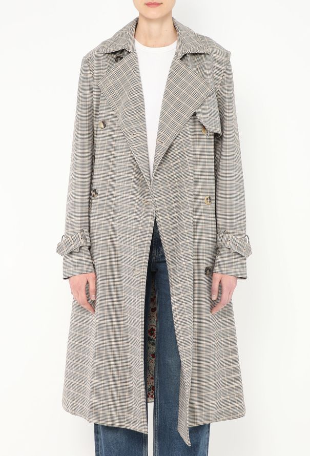 Paco Rabanne S/S 2019 Checkered Trench Coat - 5