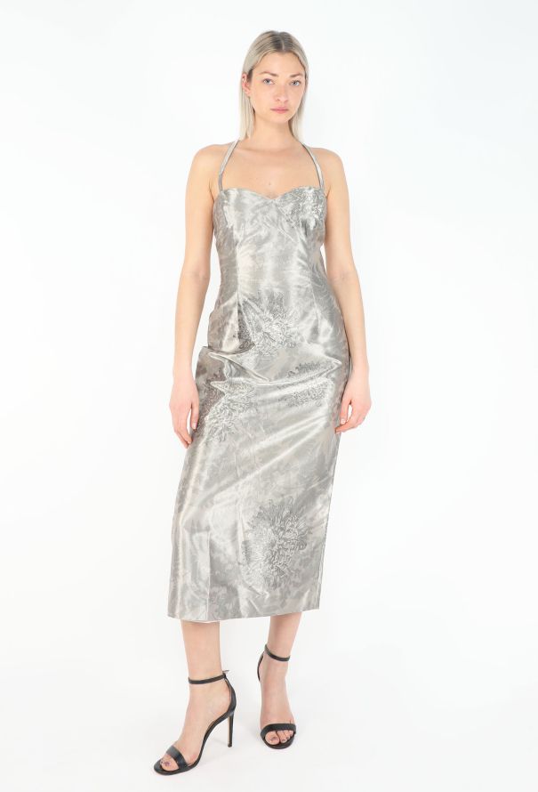 Chloé 2001 Iridescent Silk Halter Dress - 3