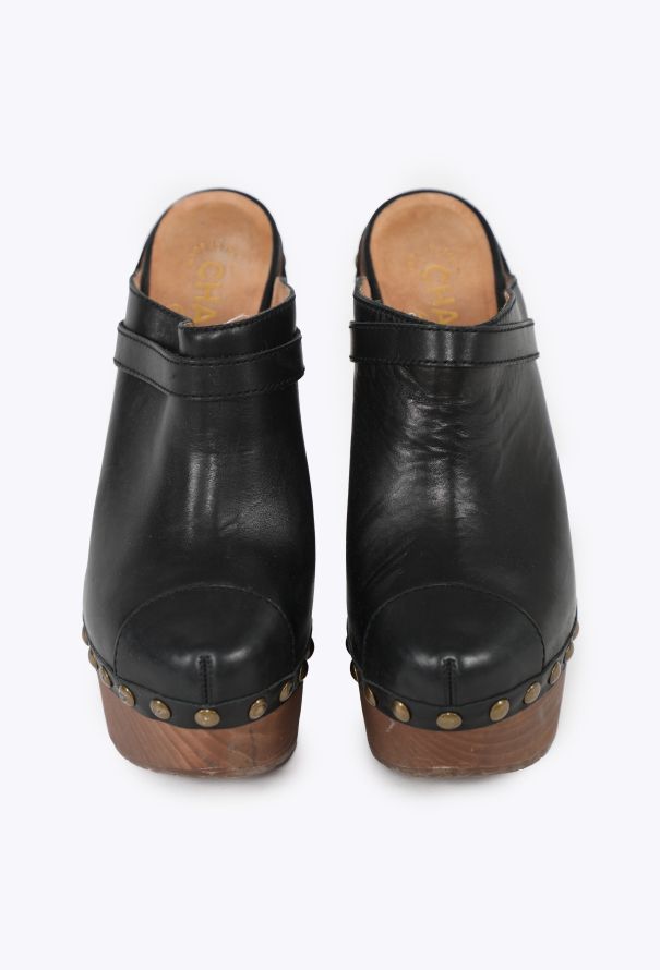 Chanel Studded Leather Platform Clogs, S/S 2010 - 3