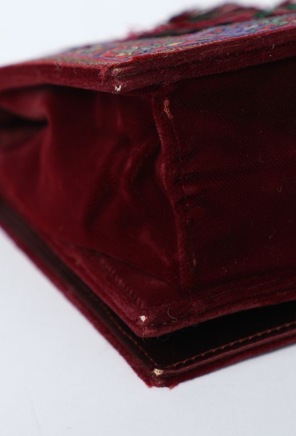 Saint Laurent Rare 1976 ‘Ballets Russes’ Silk Velour Clutch - 7