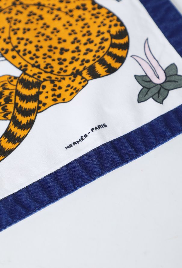 Hermès Vintage 'Les Léopards' 4-piece Placemat & Napkin Set - 7