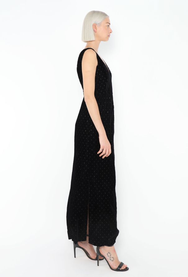 Courrèges 1960s Velvet Lamé Dress - 3