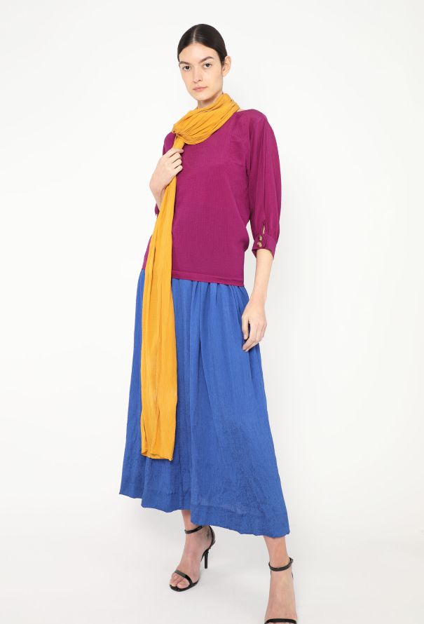 Saint Laurent Late '70s Pleated Silk 3-Piece Ensemble - 3 Saint Laurent Late '70s Pleated Silk 3-Piece Ensemble - 3