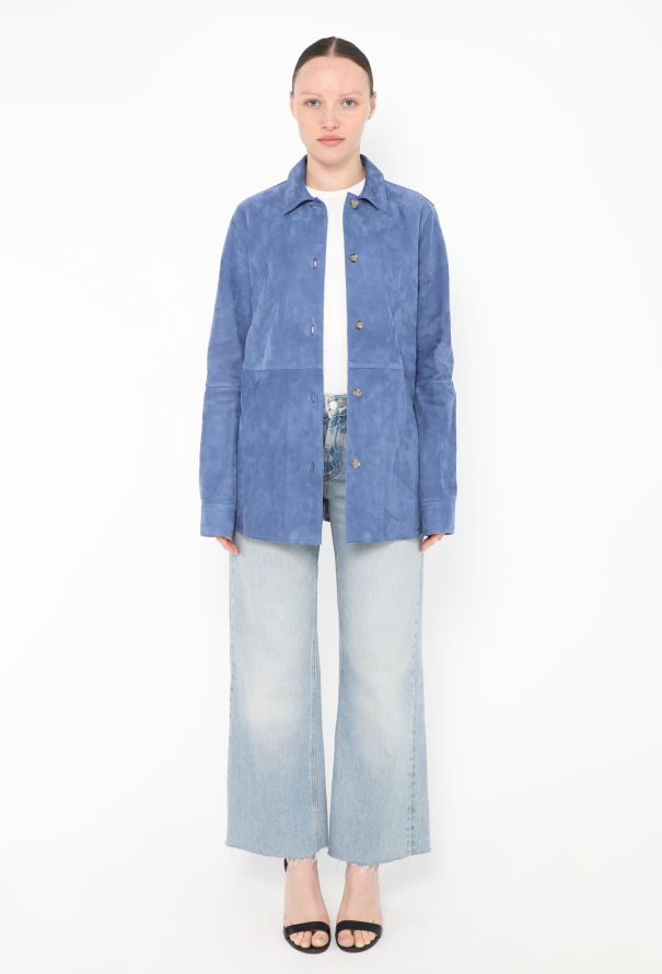 Toteme S/S 2024 Lambskin Suede Overshirt - 1