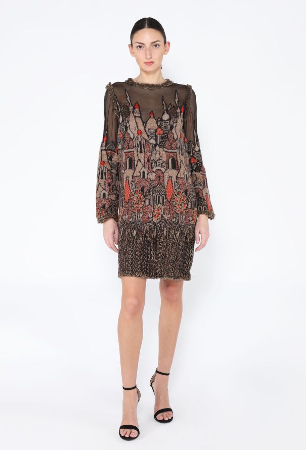 Chanel Pre-Fall 2009 Moscow Skyline Knit Dress - 3