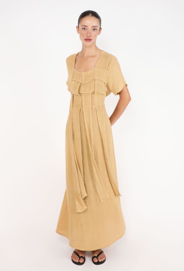 Basketweave Bouclé Maxi Dress - 1