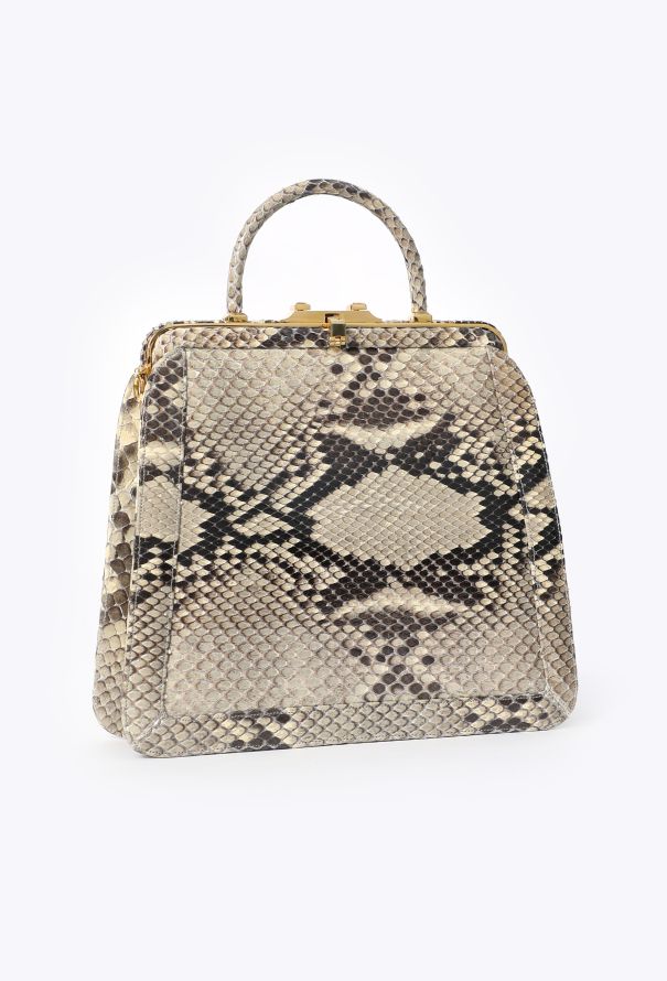 Judith Leiber Python Top-Handle Clutch Bag - 4