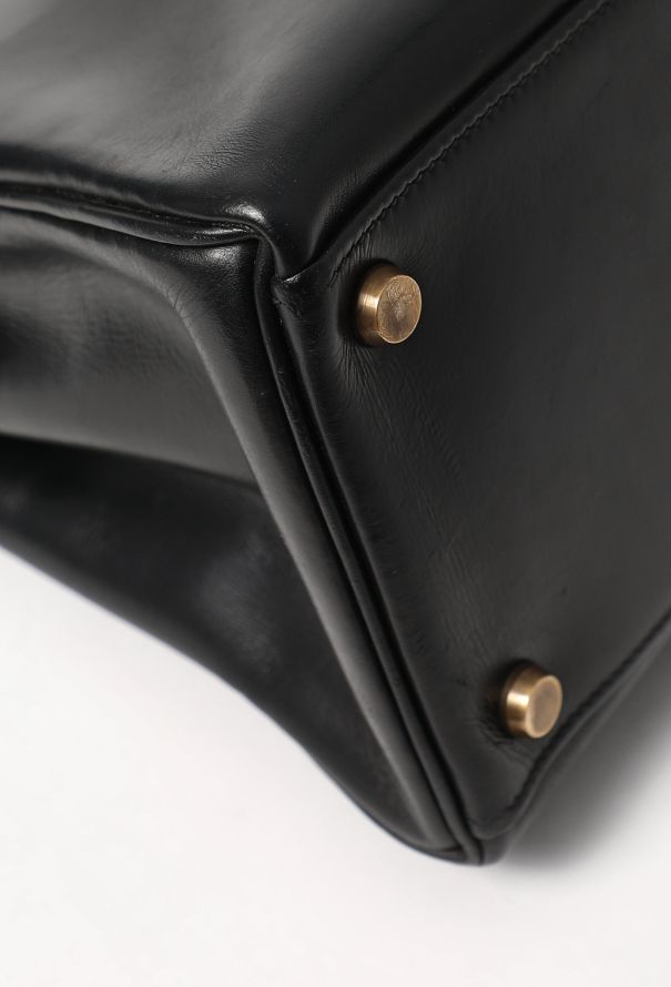 Hermès '70s Black Box Kelly Retourné 32 - 12