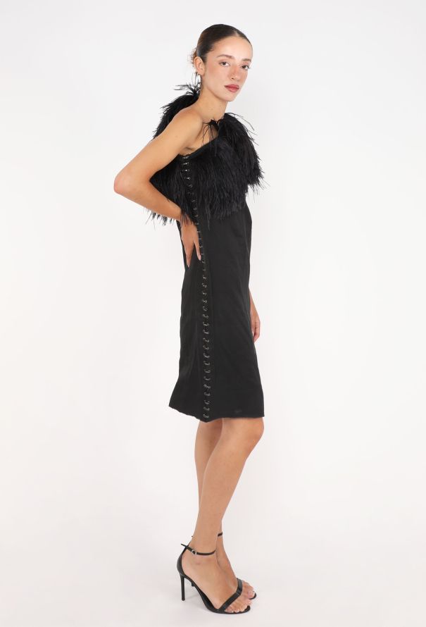 Lanvin Ostrich Feather Eyelet Dress, S/S 2008 - 3
