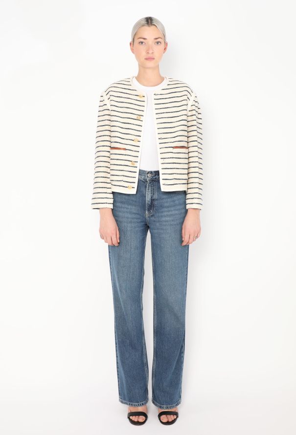 Céline 2023 Tweed Marinière Jacket - 3 Céline 2023 Tweed Marinière Jacket - 3