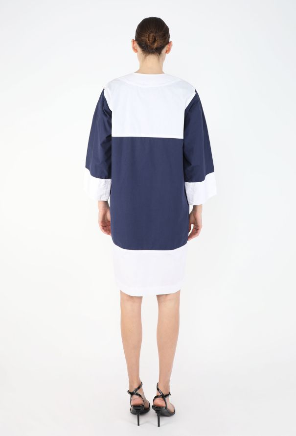 Saint Laurent 1976 Bicolor Cotton Tunic Dress - 5