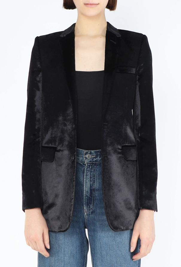 Saint Laurent 2015 Velvet Smoking Blazer - 1