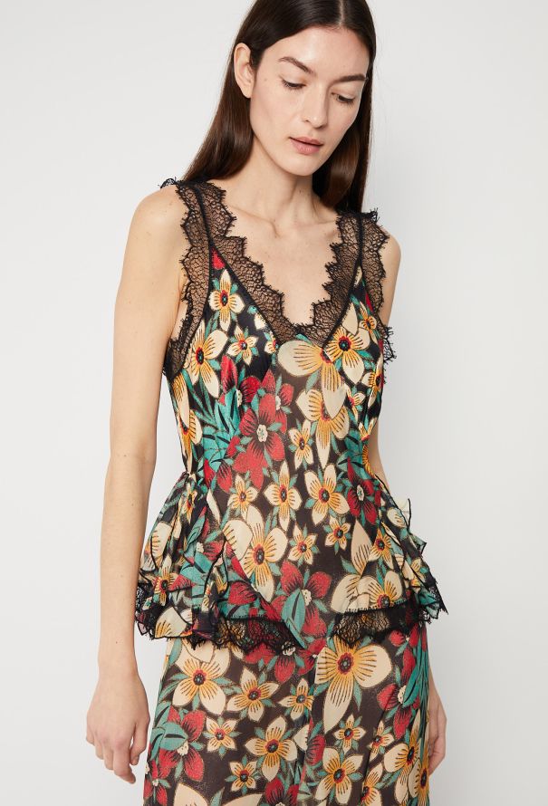 Rodarte S/S 2018 Floral Silk Jumpsuit - 1