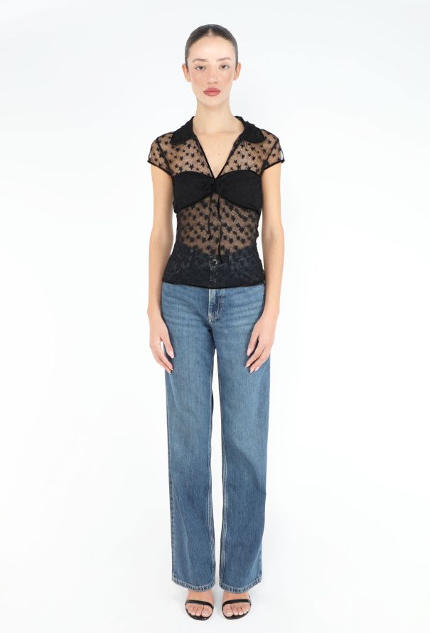 Chanel 2004 Star Lace Bandeau Top - 4
