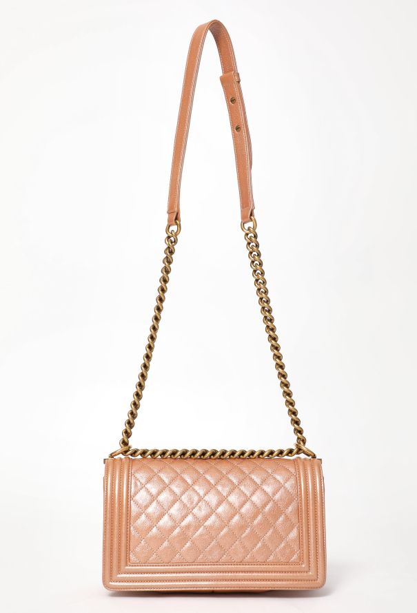 Chanel Rose Gold Medium Boy Bag - 3 Chanel Rose Gold Medium Boy Bag - 3
