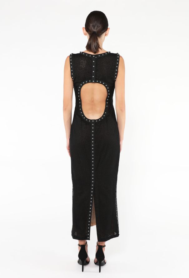 Chanel 2013 Lace Studded Trim Dress - 2