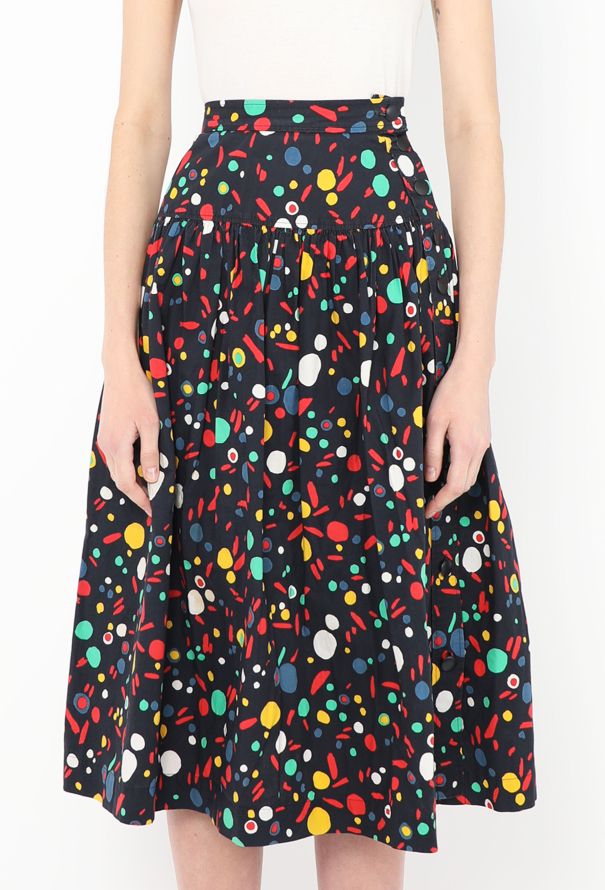 Saint Laurent Vintage Graphic Printed Skirt - 2 Saint Laurent Vintage Graphic Printed Skirt - 2