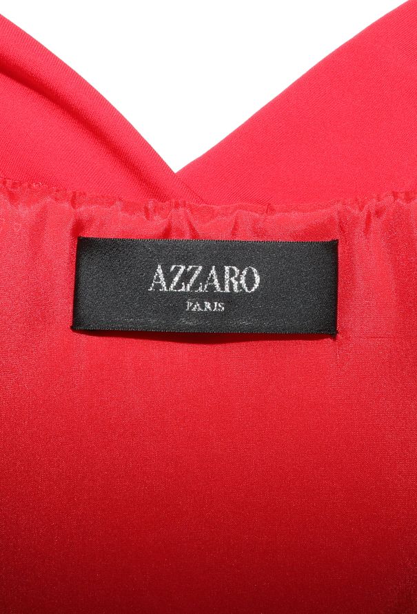 Azzaro Chiffon Sash Bustier Gown - 8