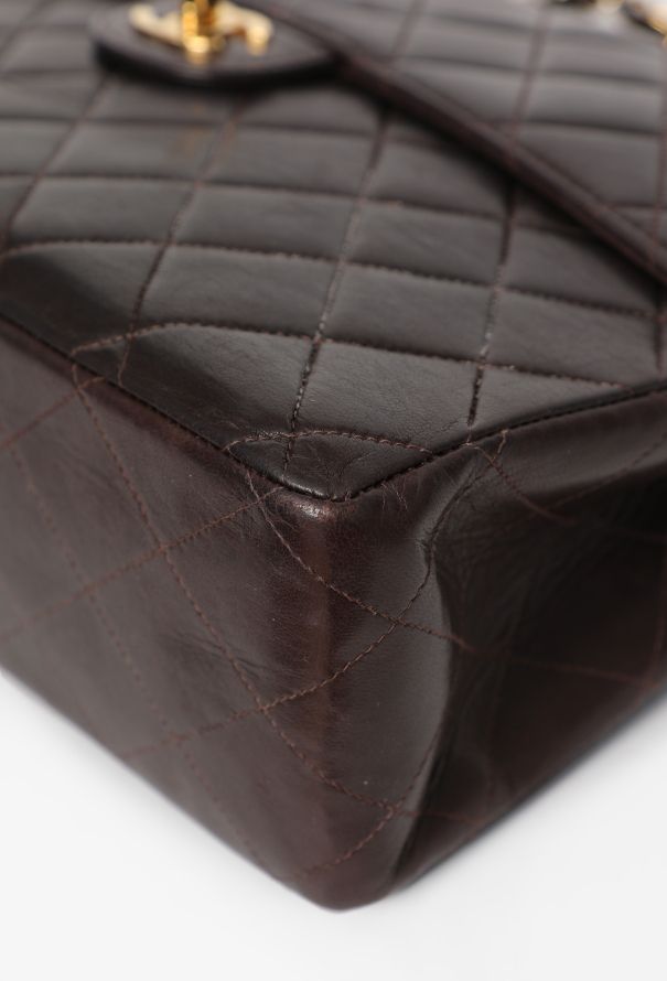 Chanel Chocolate Brown Jumbo Timeless Flap Bag - 11