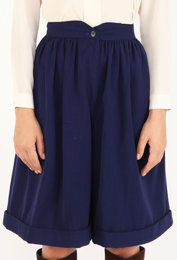 Giorgio Armani Vintage Gathered Wool Culottes - 3