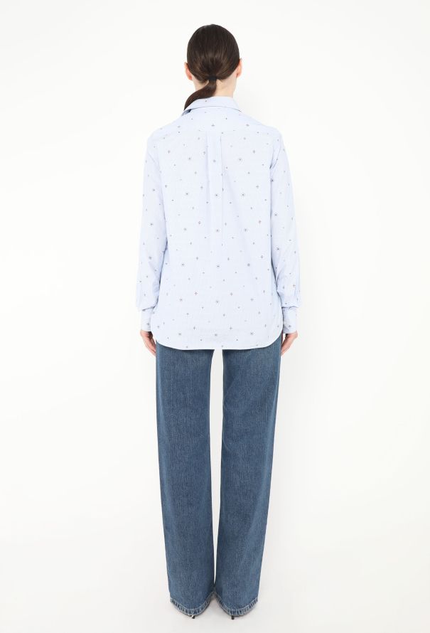 Céline Embroidered Pinstripe Shirt - 5 Céline Embroidered Pinstripe Shirt - 5