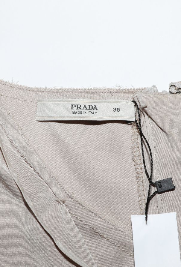 【新品・未使用品】Prada Cutout Charmeuse Dress 38 新品・未使用品】Prada Cutout Charmeuse Dress 38