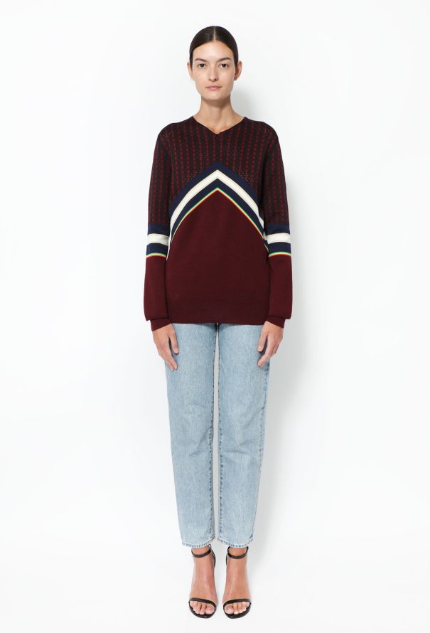 Céline Chevron Knit Pullover - 2