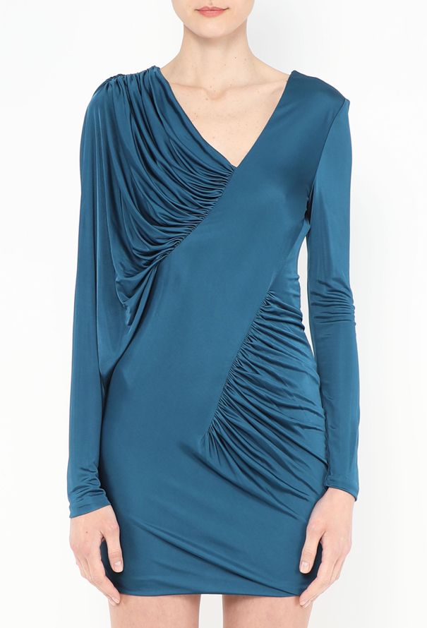 Saint Laurent Resort 2023 Asymmetrical Ruched Dress - 4