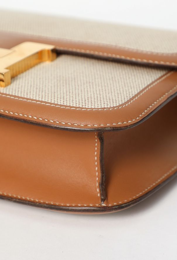 Hermès Vintage Toile & Gold Box Constance 23 - 9