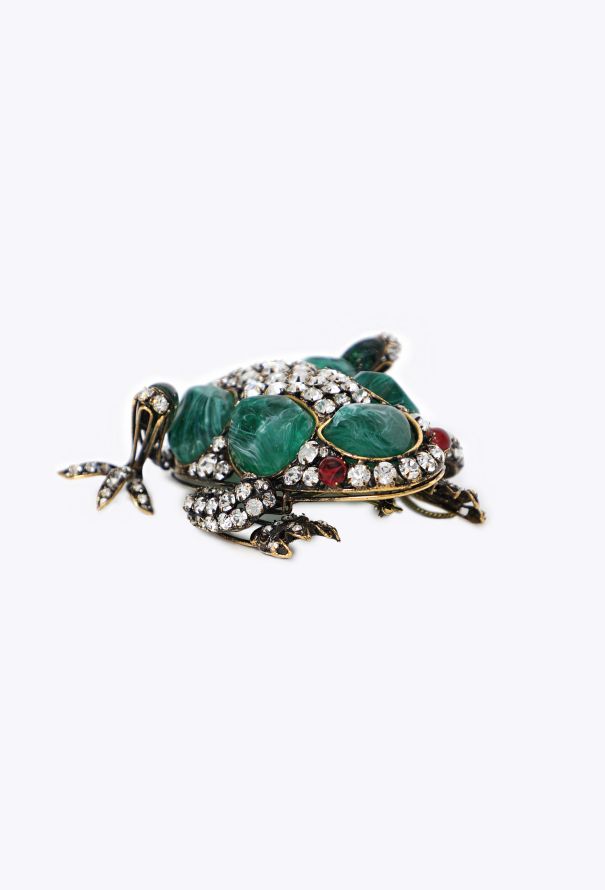 Iradj Moini Cabochon Frog Brooch, 1980s - 2
