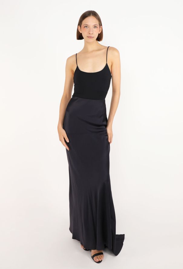 Lanvin Charmeuse Bias-Cut Skirt - 1