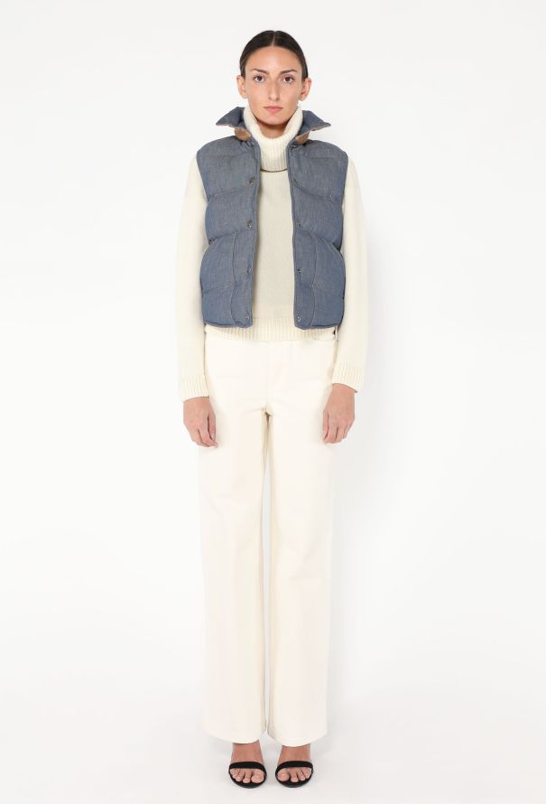 Loro Piana 2023 Lance Chambray Cashmere Vest - 2