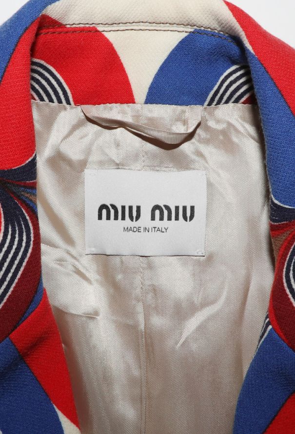 Miu Miu Graphic Wool 'Endcore' Overcoat, S/S 2025 - 9
